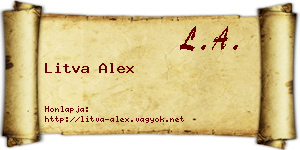 Litva Alex névjegykártya